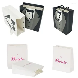 Party Decoration Wedding Groomsmen Tuxedo Gift Bags For Guest Bridal Shower Bride Bridesmaid Package