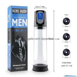 Other Health Beauty Items Pump Toys Electric Penis For Men Male Masturbator Penile Vacuum Enlargement Enhancer Masr Ring Drop Deliv Dh2Y0