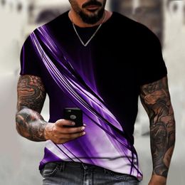 Men's T Shirts Male Spring And Autumn All Print Short Sleeve Round Neck Shirt Floral Fashion Trend
