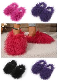 2024 Brand women fur slippers mule women fur Cotton Fabric Straw white black metal chain casual flat shoes slippers Trainers Sneakers