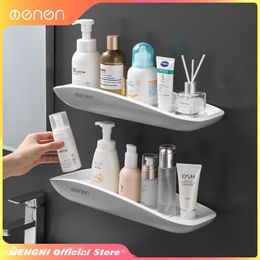 MENGNI-Bathroom Shelf Storage Rack Holder Wall Mounted Shampoo Spices Shower Organizer Bathroom Accessories with Towel Bar 240129