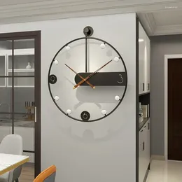 Relógios de parede relógio design moderno grande mudo decoração para casa circular relógios digitais sala estar decoração artesanato reloj