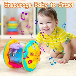 Montessori Baby Toy Musical Instrument Babies Ocean Light Rotary Projector Toys Kids Early Educational Sensory 240124