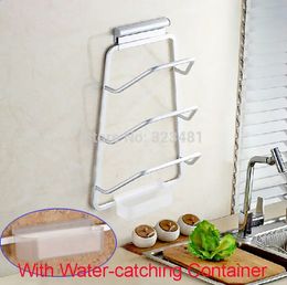 Aluminium Kitchen Organizer Wall Mounted Kitchen Rack for Dish and Pot lid cover plate holder Storage Shelf Rack accessories 240118