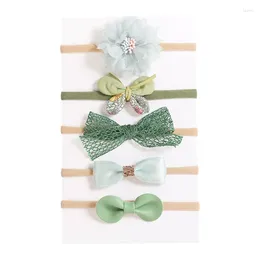 Hair Accessories 2024 5pcs/set Baby Girls Headbands Soft Flower Bow Butterfly Hairbands Bows For Born Infant Toddlers