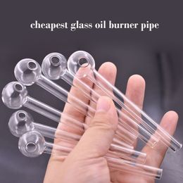 4inch Handhled Smoking Pipe Thick Tube Glass Oil Burner Pipe Tobcco Herb Glass Oil Nails Pyrex Glass Oil Burner Pipe Large Stock In Usa Cheapest Price