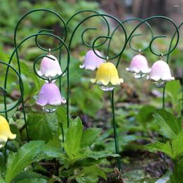 Garden Decorations Outdoor Landscaping Accent Resin Flower Stake Set Fairy Accessories For Charming Decor 9pcs