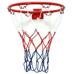32cm Wall Mounted Basketball Hoop Netting Metal Rim Hanging Basket Basket-Ball Wall Rim with Screws Indoor Outdoor Sport 240118