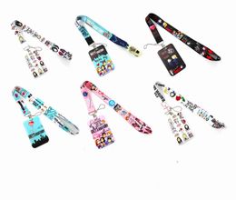 Office Card Sets ID Badge Case Clear Bank Credit Card Lanyards Cartoon Anime Anatomy Doctors Nurse Keychain