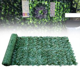 Decorative Flowers Privacy Fence Artificial Plant Wall Landscape Screen Outdoor Decors Faux Ivy Leaf Hedge Home And Garden Decoration 0.5 3m