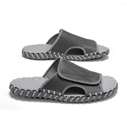Slippers Home Flat Sole House Man Male Sandals For Men Shoes Sneakers Size 47 Sport Tennes Tenys Comfort Leisure