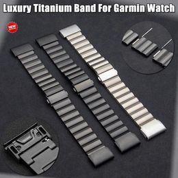 Watch Bands 26mm Luxury Titanium Band For Garmin Fenix 6X 6XPro 5X 5XPlus 7X Men Business Strap Descent Mk1 Bracelet