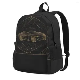Backpack Sports Car Student Unisex Astro Geometry Minimalist Art Large Backpacks School Bags University High Quality Rucksack