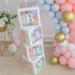 4 Pcs Transparent Packing Box Wedding Balloon Box Wedding Birthday Party Decor Kids Latex Macaron Balloon Baby Shower312m