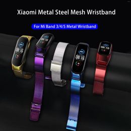 Watch Bands Metal Bracelet For Mi Band 2 3 4 5 6 7 NFC Stainless Steel Replacement Strap Xiaomi Band4 Miband Accessories