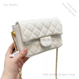 designer bag tote bag Classic Mini Flap Square Bags Crush Gold Metal Hardware Matelasse Chain Crossbody bag Designer's Shoulder Quilted Black White Cosmetic bag