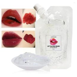Lip Gloss 50Ml Clear Base Gel Glaze Material Odourless Moisturising Verl Lipgloss For Diy Kit Drop Delivery Health Beauty Makeup Lips Ot0Gd