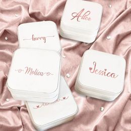 Party Favour Personalised Jewellery Box Travel Jewellery Storage Ring Bridesmaid Case Girls Wedding Birthday Gifts