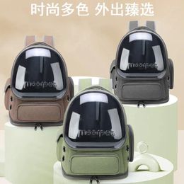 Cat Carriers Dog Bag Pet Backpack Portable Transparent Space Capsule For Going Out Breathable Products L5041