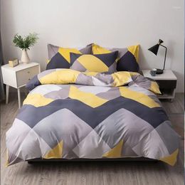 Conjuntos de cama Wasart estilo nórdico geométrico impresso capa de edredão cama fronha casal 2 pessoas luxo duplo conjunto de quatro peças