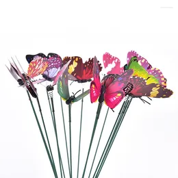 Garden Decorations Bunch Of Butterflies Yard Planter Colourful Butterfly Stakes Decoracion Outdoor Decor Flower Pots Decoration