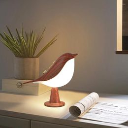 Table Lamps LED Bedside Lamp Small Cordless Magpie Shape Emergency Light 3 Level Brightness Aroma Diffuser Function For Bedroom Home Office