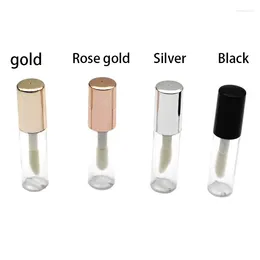 Storage Bottles 1Pcs Mini Refillable Empty Trial Lip Gloss Tube Transparent Glaze Sample Portable Container Lipstick DIY Makeup Tool