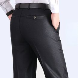 Formal Pants Mens Summer Thin Autumn Thick Black Blue Grey Stretch Bussiness Loose Suit Big Plus Size Office Trousers YYQWSJ 240130