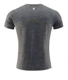LL Men Outdoor Shirts New Fitness Gym Football Soccer Mesh Back Sports Quick-dry T-shirt Skinny Male 526