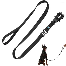 Dog Collars 5Ft Nylon Large Leash Tactical Frog Clip Metal Padded Control Handle Durable Military German Shepard Rope Training Supplie