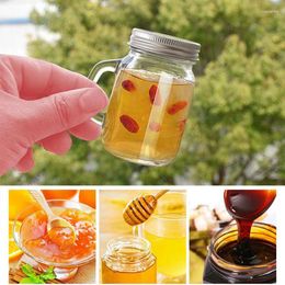 Dinnerware 1PC Mini Picnic Spice Glass Bottle Small Sample Wine Tasting Container Carry-on Box Honey Dispensing Sealed