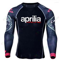 Men's T Shirts 2024 For Aprilia Racing Team Long T-shirt Motorcycle Men Fitness Quick Dry Breathable Do Not Fade MMA Sports Jersey Anti-UV