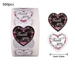 1inch 1 5inch Thank You Stickers Heart Seal Labels Scrapbook Handmade Sticker Wedding Party Christmas Gift Bag Decoration3071