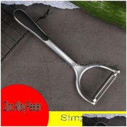 Fruit & Vegetable Tools Zinc Alloy Fruit Vegetable Peeler Kitchen Tools Potato Apple White Nickel Plated Ergonomic Non Slip Handle Sha Dhxm5