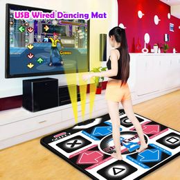 USB Wired Dance Mats Dancing Step Pad Foot Print Fitness Dancer Blanket Music Game Mats Multi-Function Non-Slip Dance Equipments 240129