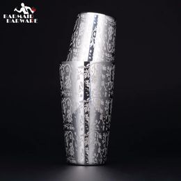 550ml850ml Engraving Stainless Steel Cocktail Boston Bar Shaker tool 240119