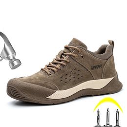 Anti-smash Indestructible Shoes Anti-puncture Safety Shoes Men Work Sneakers Steel Toe Protective Shoes Work Industrial Shoes 240130