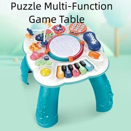 Music Table Baby Toys Playing and Learning Machine Activity Center Educational Toy Musical Instrument for Toddler 6 months 240124