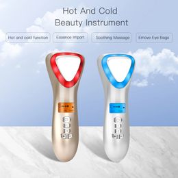 Red Blue Light Therapy Facial LED Hot Cold Lifting Vibration Massager Face Body Spa Ion Beauty Equipment Skin Care Tools Machine