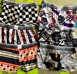 Underpants 5PCS/LOT 17 Styles Fashion Print Boxers Modal Soft Underwear Mens Pouch Sexy Boxer Panties Man Short Bulge XLNK-001