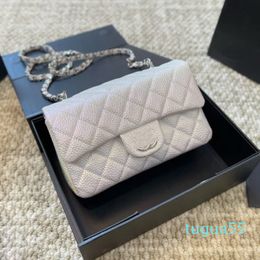 Colorful Women Designer Shoulder Bag Classic Flap Mini Quilted Bags Special Pleated Leather 20 12cm Silver Hardware Chain Cross