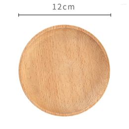 Plates Wooden Tray Dessert Plate Paint-free Round Snack Dried Fruit Tableware Woodware 1pc Environmentally Durable