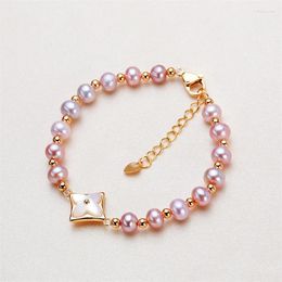 Charm Bracelets Vintage Classic Natural Pearl Beimu Bracelet For Women Luxury Exquisite Lucky Jewelry Accessories Anniversary Gift