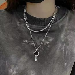 Mens Necklaces Designer Jewellery Vintage Key Chains Women Pendants Necklace Silver Letter Neckwear Links Couple Love Necklaces231H