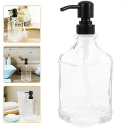 Liquid Soap Dispenser Transparent Lotion Bottle Shampoo Bottles Glass Refillable Cream Jar Reusable Home Use Bathroom Dispensers