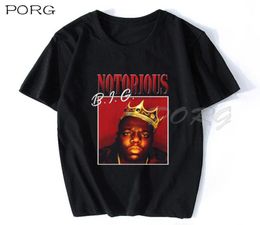 Notorious B I G Black Mens T Shirt Biggie Smalls Rapper Hip Hop Tee Big Cotton Fashion Men S High Quality s Casual 2205201032762