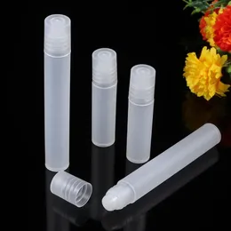 Storage Bottles 5/10ML Travel Portable Transparent Container Empty Essential Oil Bottle Frosted Glass Perfume Roller Ball