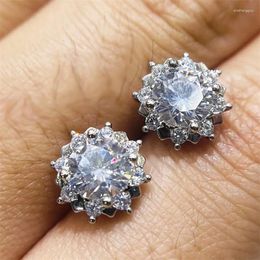 Stud Earrings CAOSHI Elegant Women Bright Zirconia Graceful Lady Engagement Ceremony Accessories Delicate Design Jewelry For Female