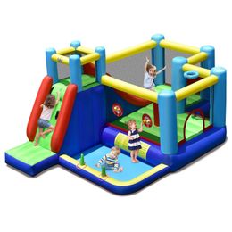 Costway Inflatable Bounce House 8in1 Kids Bouncer W Slide Without Blower 240127