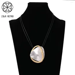 Pendant Necklaces Korean Fashion Gold Color Silver Geometric Collares Chains Neckalce For Women Goth Jewelry Pendants Trending Products 2024